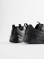 Black Standard Fit (F) Single Strap School Trainers - Image 3 of 5