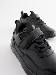 Black Standard Fit (F) Single Strap School Trainers - Image 4 of 5