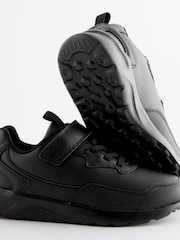 Black Standard Fit (F) Single Strap School Trainers - Image 5 of 5