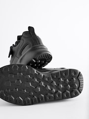 Black Wide Fit (G) Single Strap School Trainers - Image 3 of 7