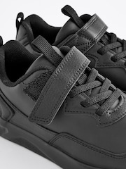 Black Wide Fit (G) Single Strap School Trainers - Image 5 of 7