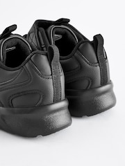 Black Wide Fit (G) Single Strap School Trainers - Image 7 of 7
