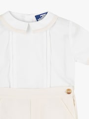 Trotters London Little 100% Cotton Oatmeal/White Rupert Set - Image 3 of 5