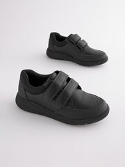 Schwarz - Schuhe mit Klettverschluss für die Schule - Bild 1 von 5
