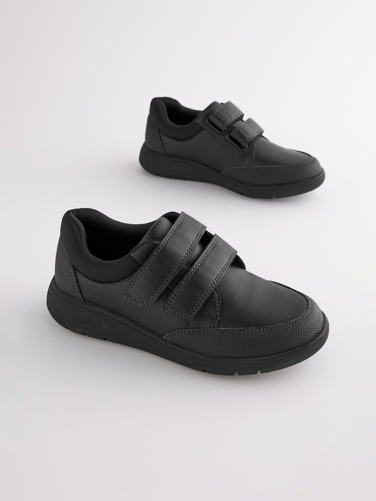 Schwarz - Schuhe mit Klettverschluss für die Schule - Bild 1 von 5