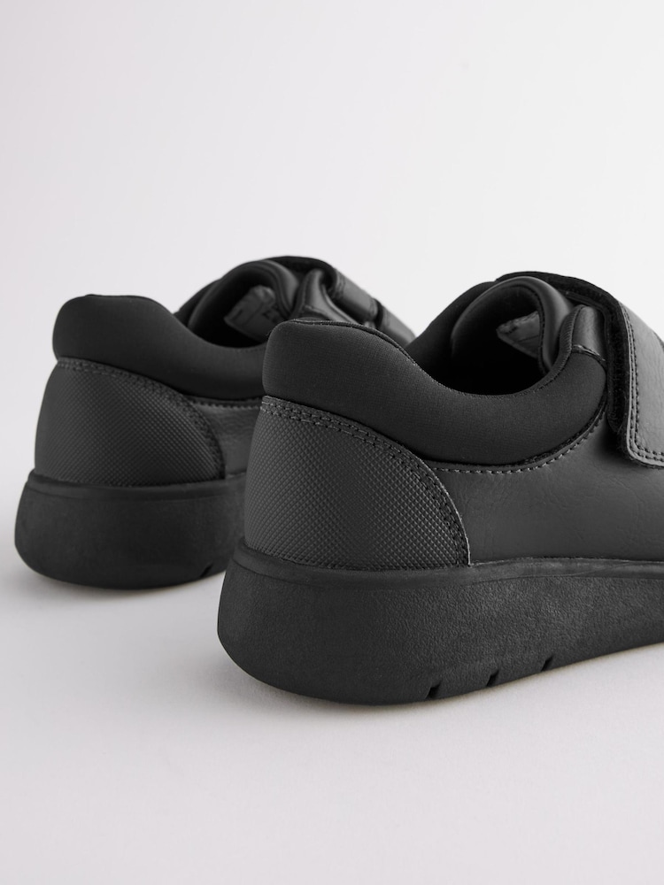 Schwarz - Schuhe mit Klettverschluss für die Schule - Bild 5 von 5