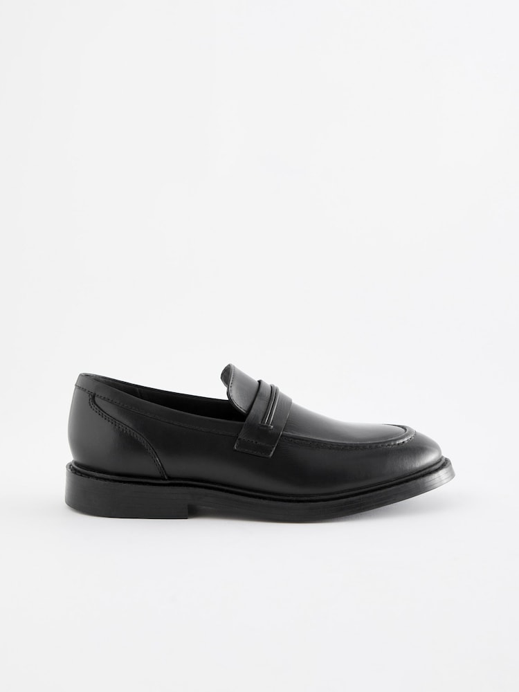 Noir - Mocassins en cuir pour l’école - Image 2 de 5