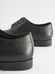 Black School Leather Wing Cap Shoes - Image 4 of 5