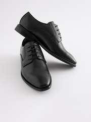 Schwarz - Schnürschuhe aus Leder für die Schule - Bild 1 von 5