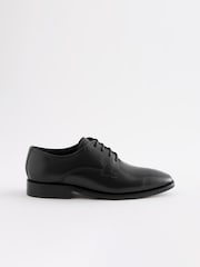 Schwarz - Schnürschuhe aus Leder für die Schule - Bild 2 von 5