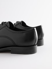 Schwarz - Schnürschuhe aus Leder für die Schule - Bild 3 von 5