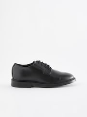 Black School Leather Square Toe Shoes - Image 2 of 5