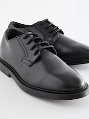 Black School Leather Square Toe Shoes - Image 3 of 5