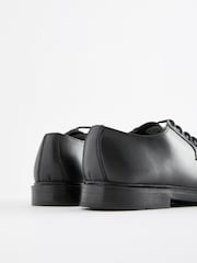 Black School Leather Square Toe Shoes - Image 5 of 5