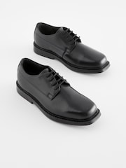 Black School Leather Lace-Up Shoes - Image 1 of 5