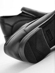 Black School Leather Loafers - Image 6 of 6