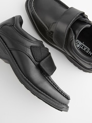 Black Leather Touch Fastening School Shoes - Image 4 of 5
