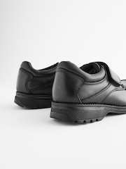 Black Leather Touch Fastening School Shoes - Image 5 of 5