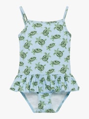 Trotters London Blue Turtle Peplum Swimsuit - Image 2 of 4