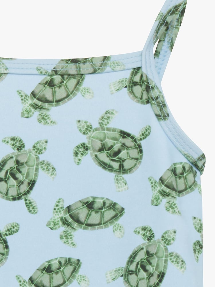 Trotters London Little Blue Turtle Peplum Swimsuit - Image 4 of 4 Trotters London Little Blue Turtle Peplum Swimsuit - Image 4 of 4