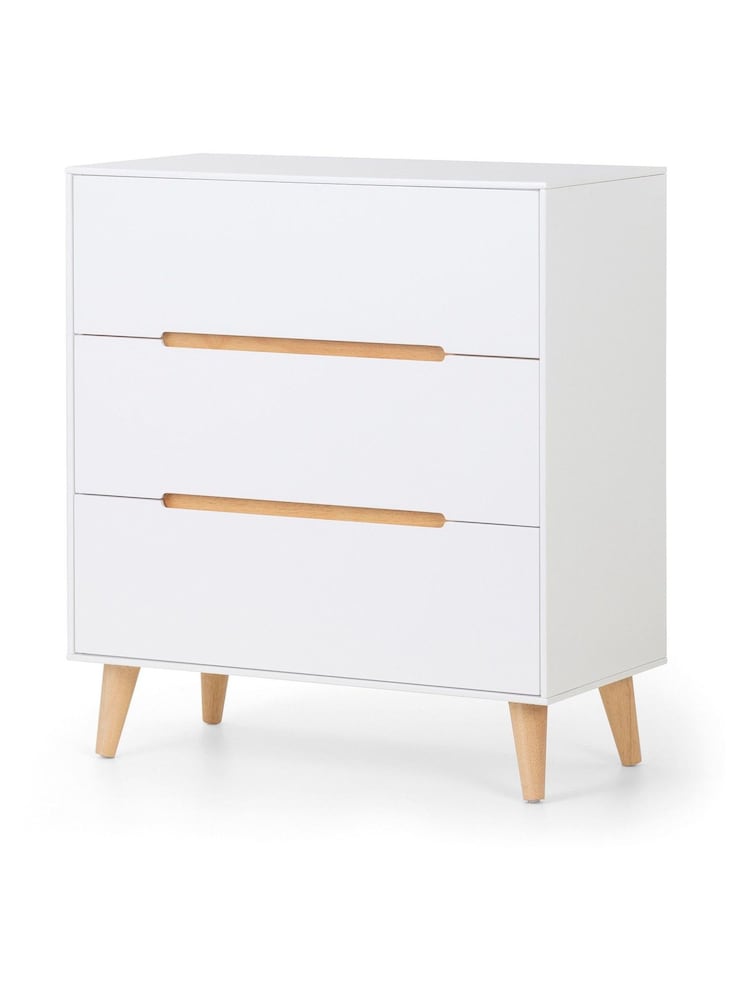 Julian Bowen White Alicia 3 Drawer Chest - Image 1 of 1