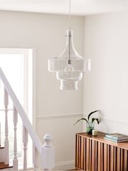 Jasper Conran London Clear Ribbed Glass Chandelier - Image 2 of 4