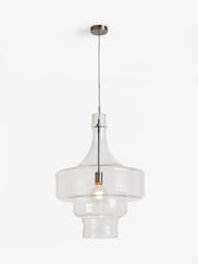 Jasper Conran London Clear Ribbed Glass Chandelier - Image 4 of 4