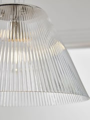 Jasper Conran London Clear Pleated Glass Ceiling Light - Image 3 of 5