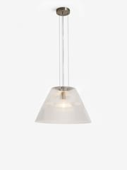 Jasper Conran London Clear Pleated Glass Ceiling Light - Image 5 of 5