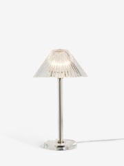 Jasper Conran London Clear Pleat Glass Table Lamp - Image 5 of 5