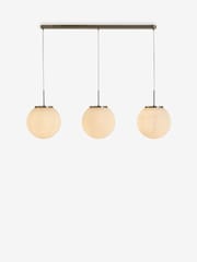 Jasper Conran London Clear 3 Light Ribbed Glass Ceiling Light - Image 1 of 5