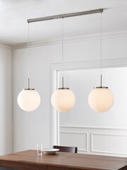 Jasper Conran London Clear 3 Light Ribbed Glass Ceiling Light - Image 2 of 5