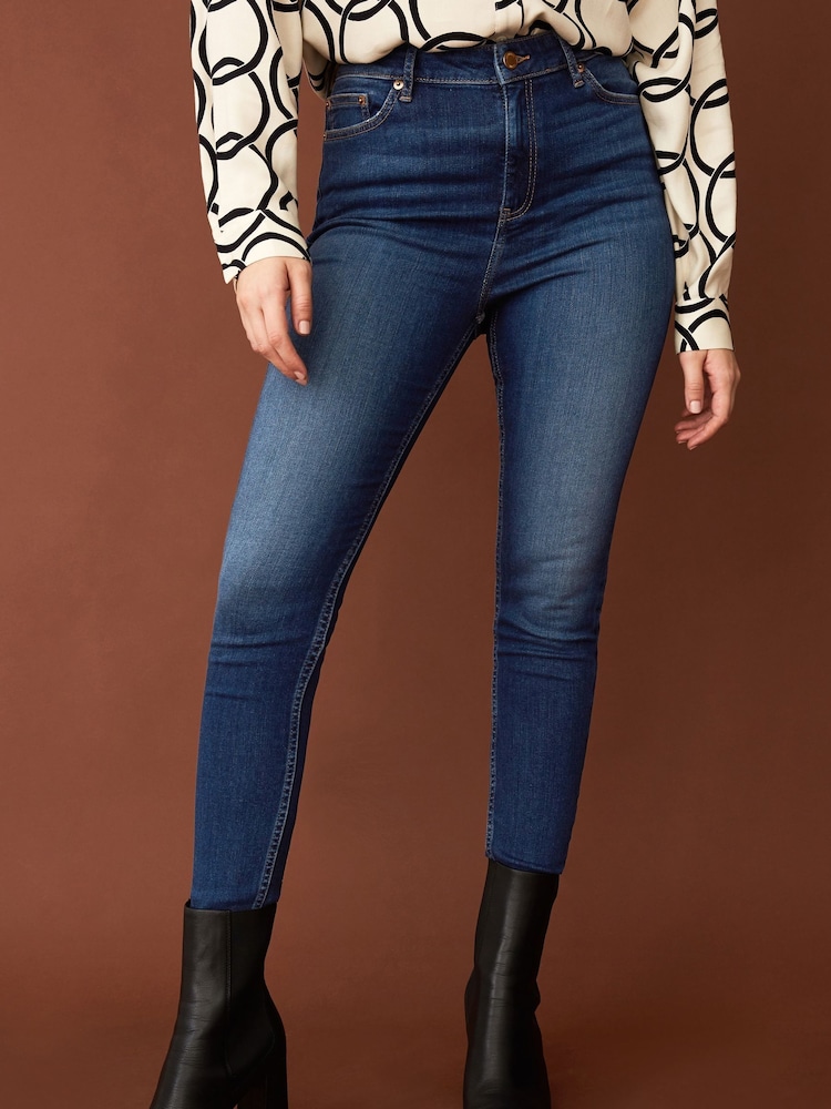 F&F Blue Contour Skinny Jeans - Image 1 of 2