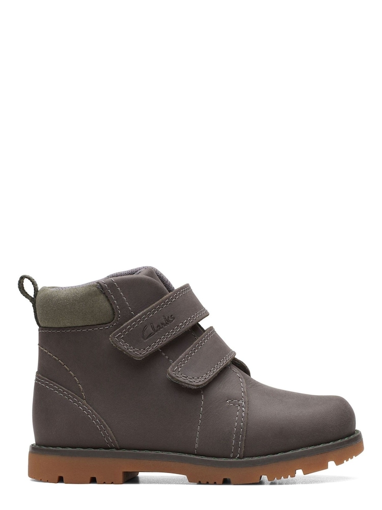 Clarks Grey Multi Fit Heath Strap Boots - Image 1 of 7