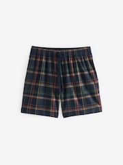 Cream/Navy Blue Check Motionflex Cosy Short Pyjamas Set - Image 9 of 11