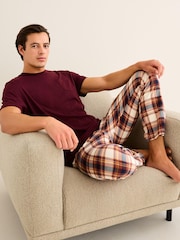 Red/Natural Check Motionflex Cosy Pyjamas Set - Image 4 of 9