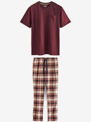 Red/Natural Check Motionflex Cosy Pyjamas Set - Image 7 of 9