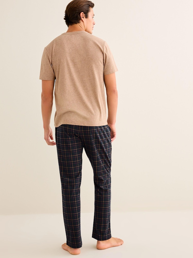 Carreaux fauve/bleu marine - Pyjama confortable Motionflex - Image 3 of 10