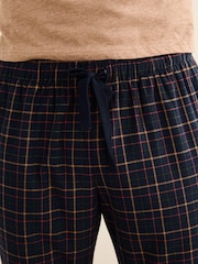 Tan/Navy Blue Check Motionflex Cosy Pyjamas Set - Image 5 of 10