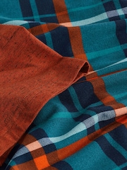Orange/Green Check Motionflex Cosy Cuffed Pyjamas Set - Image 8 of 8