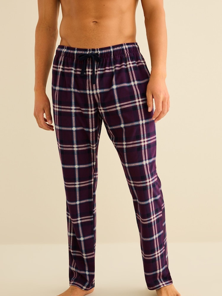 Plum Purple Check Motionflex Cosy Pyjama Bottoms - Image 1 of 8
