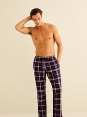 Plum Purple Check Motionflex Cosy Pyjama Bottoms - Image 2 of 8