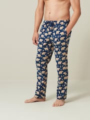 Navy Blue Bear Motionflex Cosy Pyjama Bottoms - Image 1 of 7