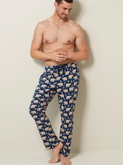 Navy Blue Bear Motionflex Cosy Pyjama Bottoms - Image 2 of 7