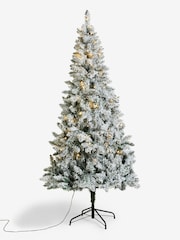 White Lit Snowy 7ft Lit Christmas Tree - Image 1 of 5