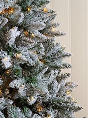 White Lit Snowy 7ft Lit Christmas Tree - Image 2 of 5