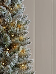 White Lit Snowy 6ft slim Christmas Tree - Image 2 of 6