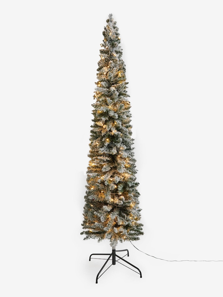 White Lit Snowy 6ft slim Christmas Tree - Image 6 of 6