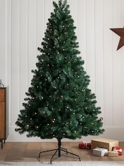 Green Pre Lit Forest Pine 7ft Christmas Tree - Image 2 of 6