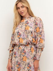 Kaffe Natural Sorita Printed Blouse - Image 2 of 4
